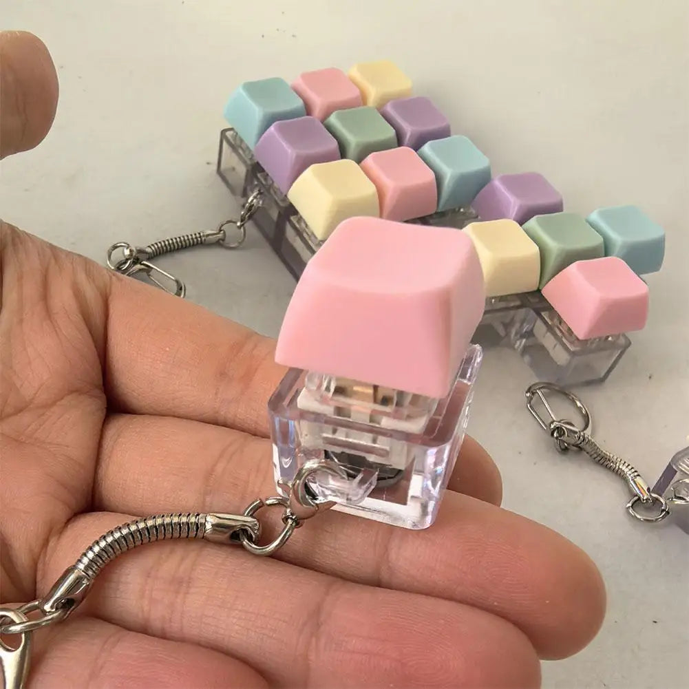 Decompression 9 Keyboard Key Toy For Adults Antistress Toys Boys Girls Anti Stress Finger Keyboard Games Keychain ﻿