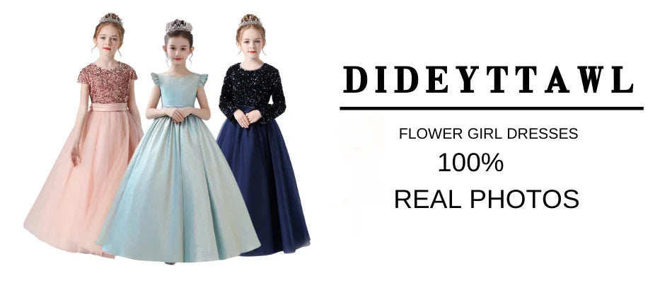 Dideyttawl Customized Chiffon Flower Girl Dress For Wedding Party First Communion 2025 Little Bride Gowns Junior Bridesmaid