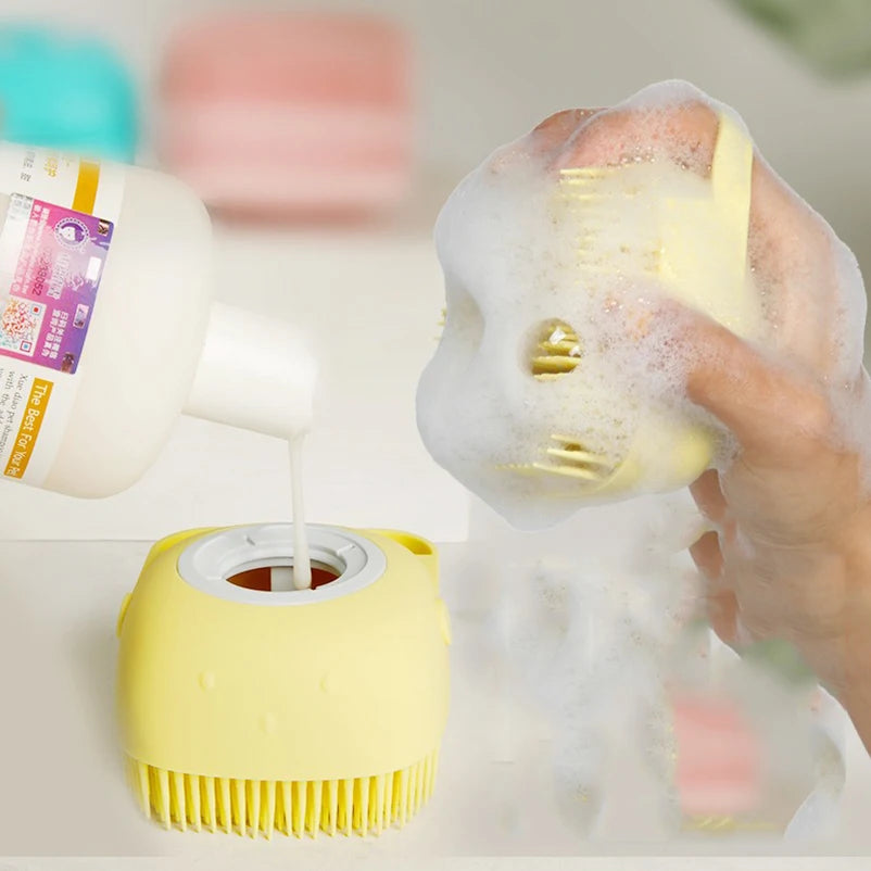 Pet Bath Massage Gloves Soft Safety Silicone For Puppy Dog Cat Grooming Bathroom Tools Mascotas Accessories