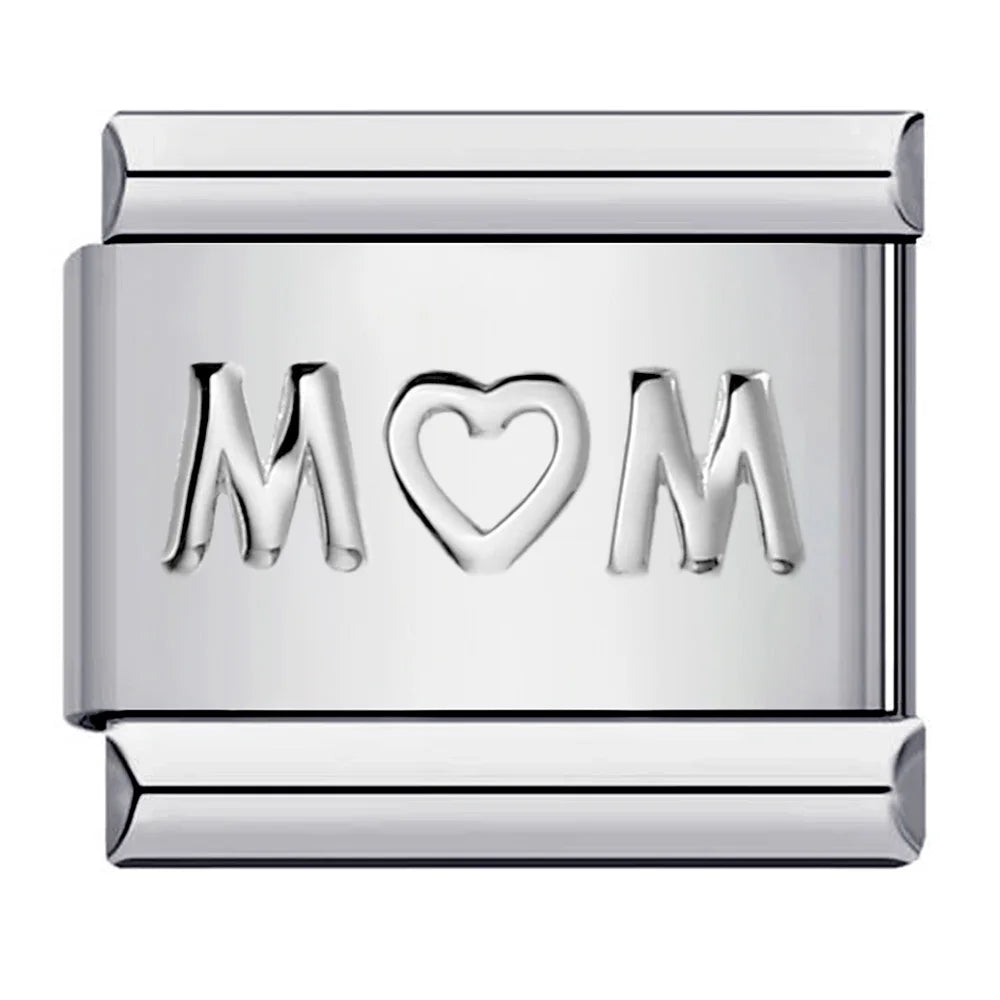 New Personalized English Words 100% DAD NANA LOVE SEXY Italian Charm Link Fit 9mm Stainless Steel Making DIY Bracelet Jewelry
