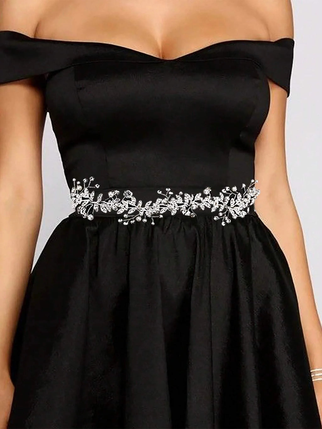 New Crystal Flower Headband Ribbon Bow Hairband for Bride Wedding Hair Accessories Pearl Head Flower Headbands Women Headwear