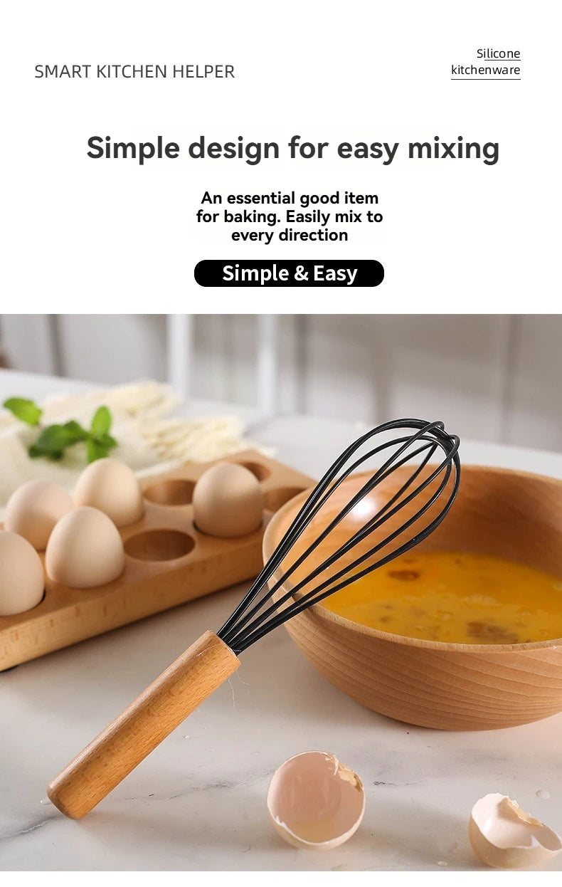 Kitchen Tools Set Wooden Handle Nonstick Pan Food Grade Cooking Silicone Storage Kit Stir Fry Baking Kitchen Set