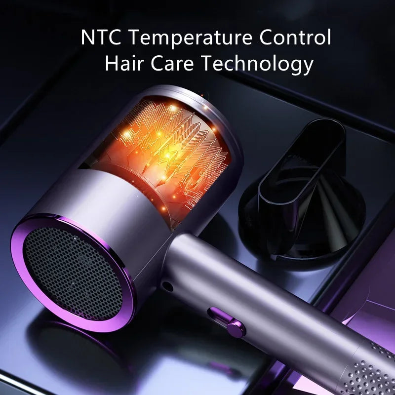 Professional Hair Dryer Negative Ion High Speed Fast Drying Low Noise Constant Temperature Portable Electric Turbine Blower