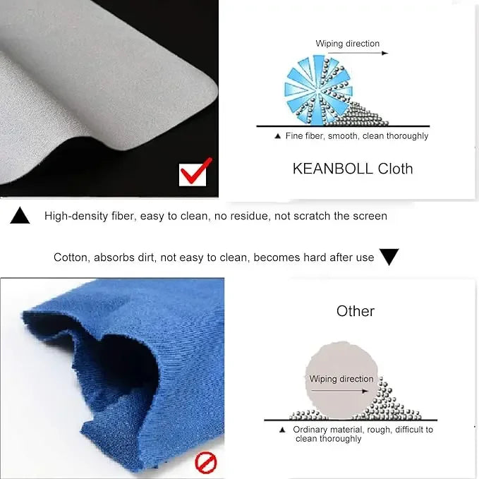 Microfiber Dustproof Cleaning Cloth Notebook Keyboard Cover Laptop Screen Cleaner Kit for MacBook Pro 13/15/16 Inch