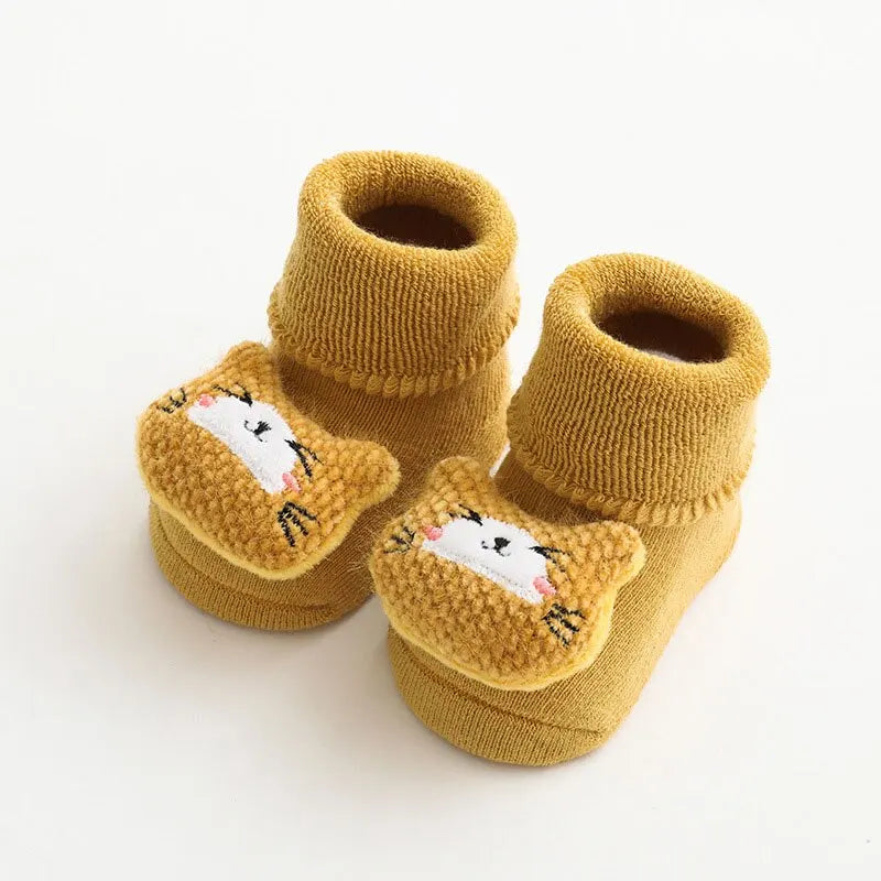 Cartoon Baby Socks For Girl Boys Rabbit Bear Anti Slip Soft Warm Winter Autumn Toddler Indoor Floor Socks For Kids