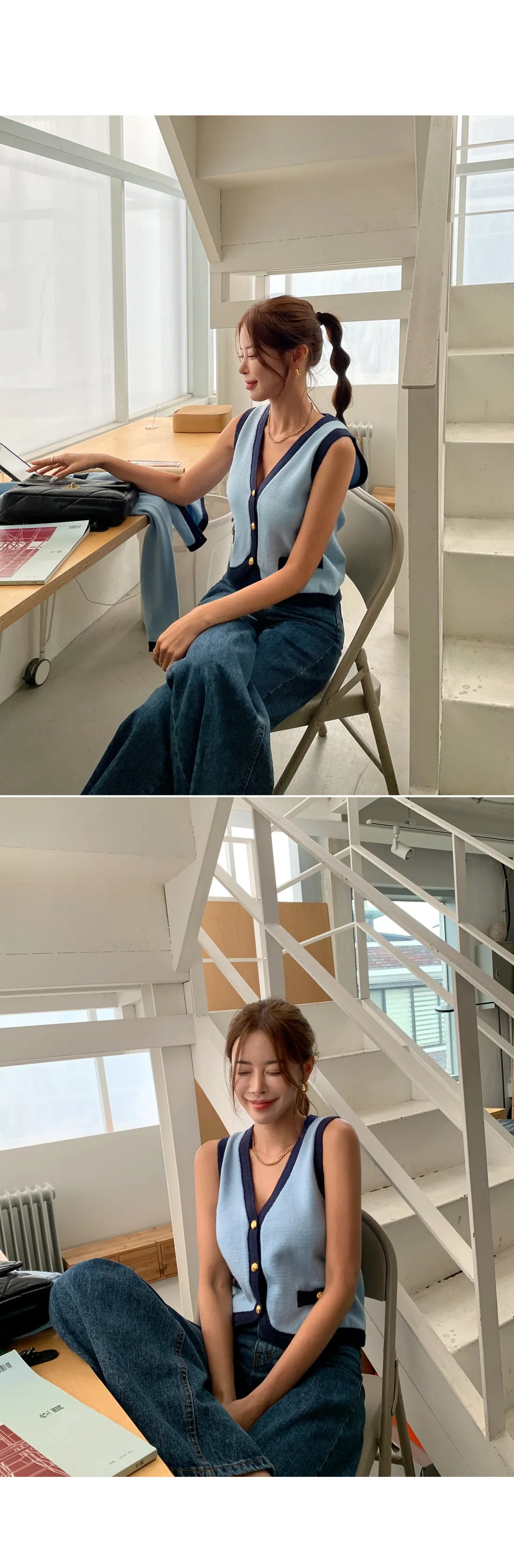 New High Quality Spring Knitted Long Sleeve V-neck Cardigan Coat + Sexy Short Camisole Crop Top Sweater Two Piece Sets Elegant