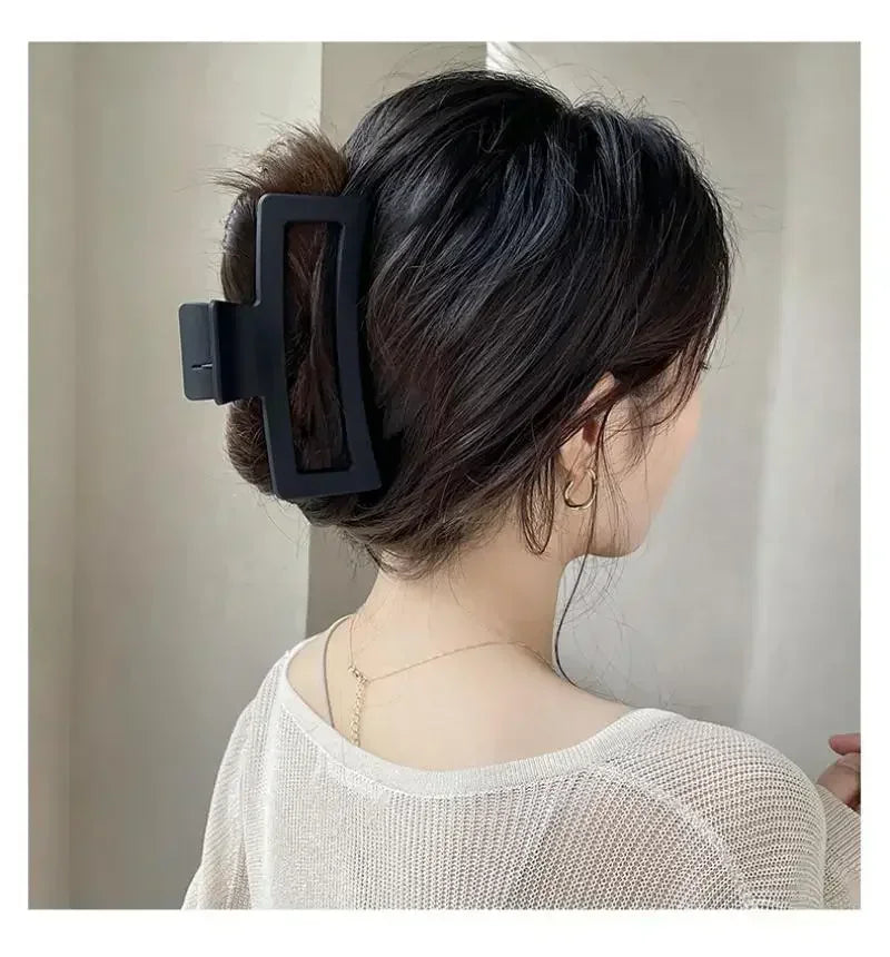 ‌4pcs Shark Jaw Hair Claw Clips | Extra-Large Non-Slip Hold for Thick Hair | Solid Color Hair Accessories Set, Ponytail Tools