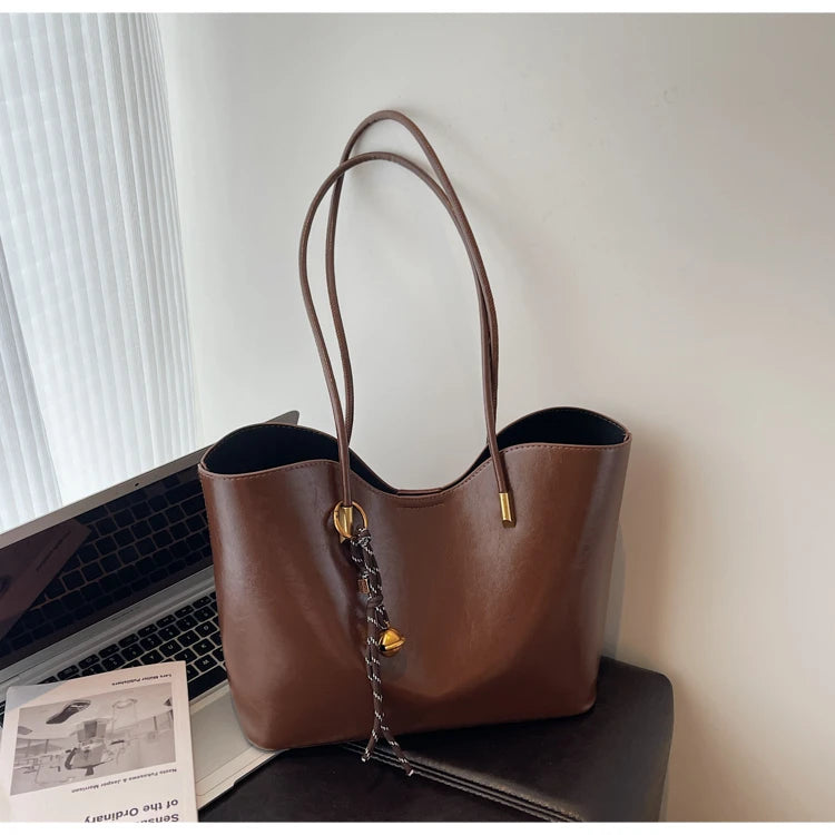 2025 Fashion Tote Bags for Women Versatile Commuting Women's Handbags PU Hasp Large Capacity Shoulder Bags High Quality