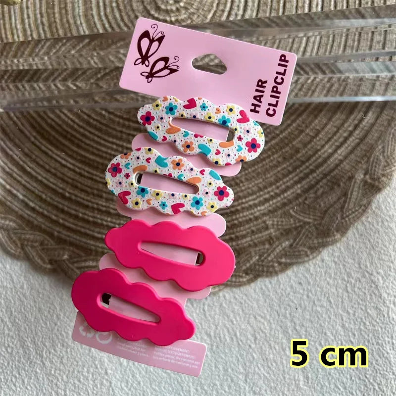 2025 New Cartoon Cute Printed Hairpins Set Women Girls Child Hairgrips Hair Clips Pins Barrettes Accessories Hairclip Headdress