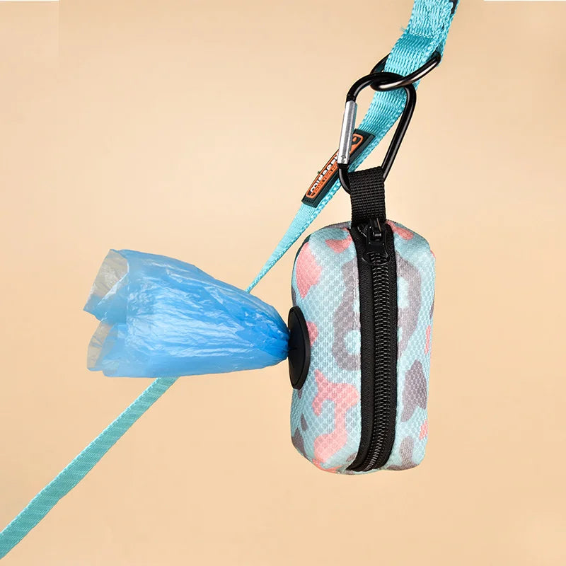 Cute pet poop bags with funny prints, easy to clean when walking your dog (no leash and trash bag)