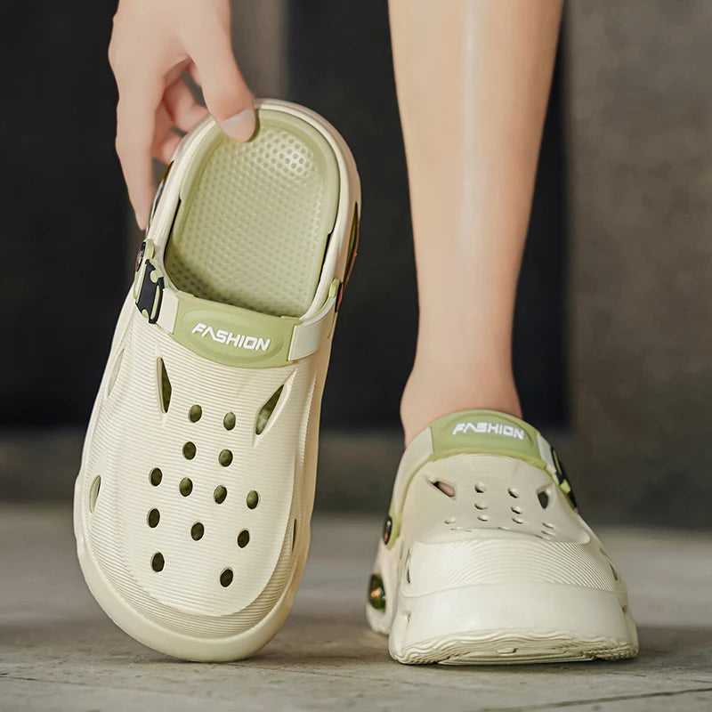Men's New Summer Sports Sandals for Beach Wear, Non-Slip, Wear-Resistant, Closed-Toe Shoes, Sandals and Slippers