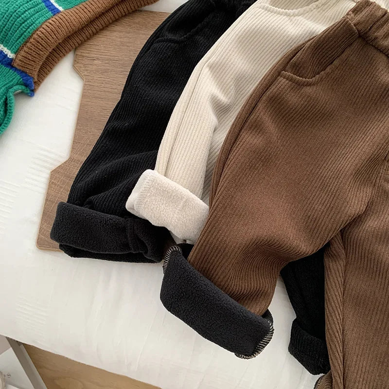 MILANCEL 2026 Spring Autumn Solid Kids Boys Straight Pants Fashion Children Clothing Trousers Brief Jeans for 1-6 Years