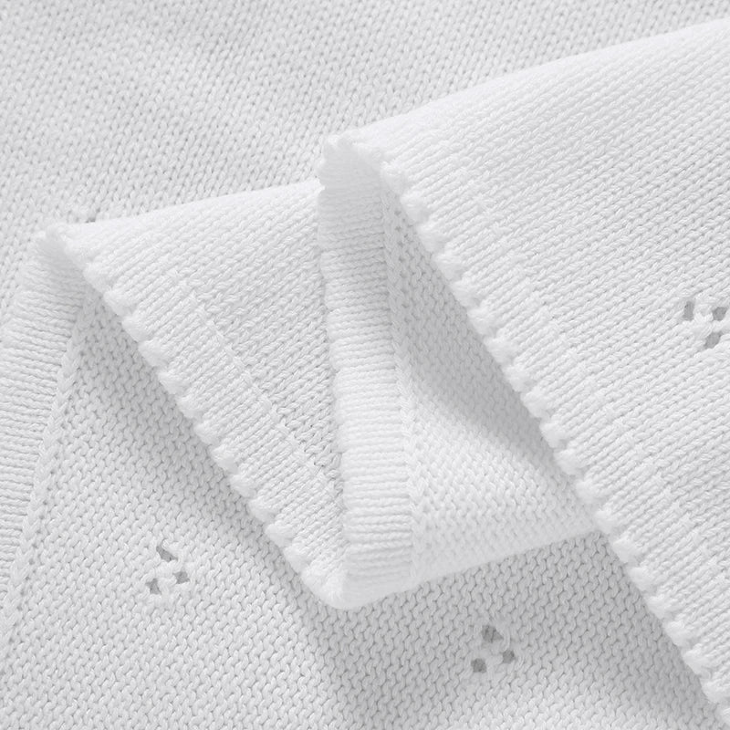 Baby Blanket Knit Newborn Infant Boys Girls Cotton Month Stroller Nursery Travel Swaddle Wrap 100*80cm Children Bedding Cellular