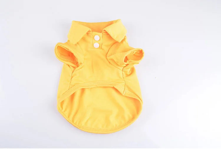 Fashion Dog Clothes for Teddy Small Dogs, Spring Summer Autumn Vest T-shirt Polo Shirt  Cute Dog Clothes for Small Breeds, Cotto