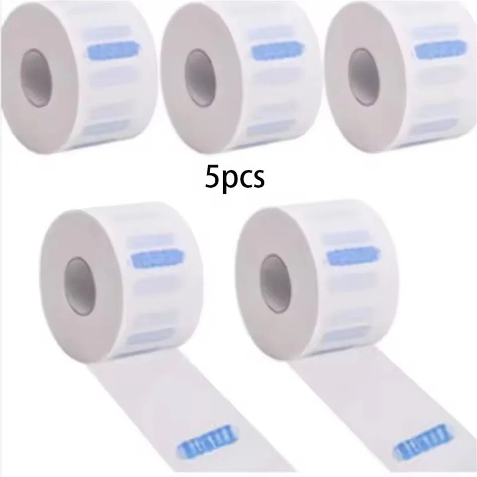 Marseilis1PCS/5PCS Neck Paper Black Salon Barber Hair Dresser Roll Cutting Dressing Hairdressing Collar Accessory Necks Covering
