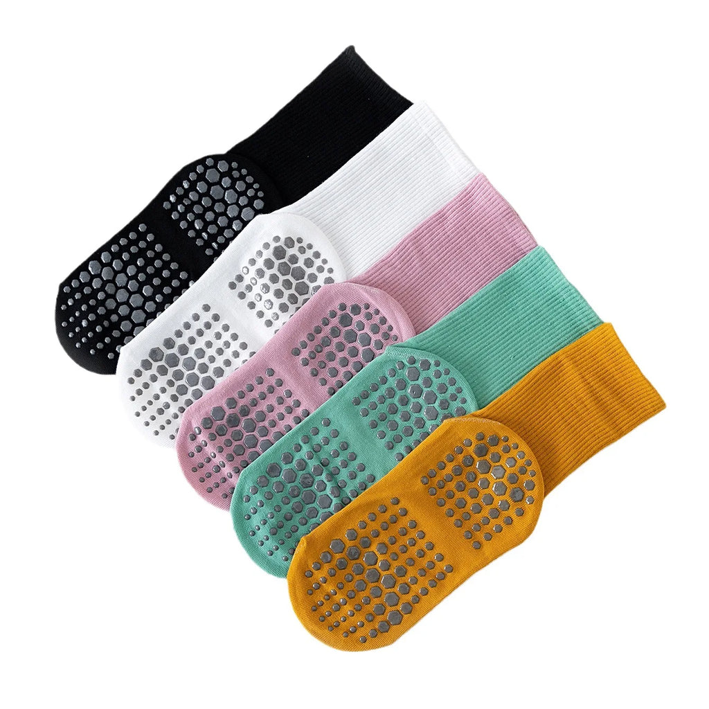 1Pair Yoga Socks for Women Nylon Pure Cotton Non Slip Section Bandage Sports Ballet Dance Sock Moisture Absorption Perspiration