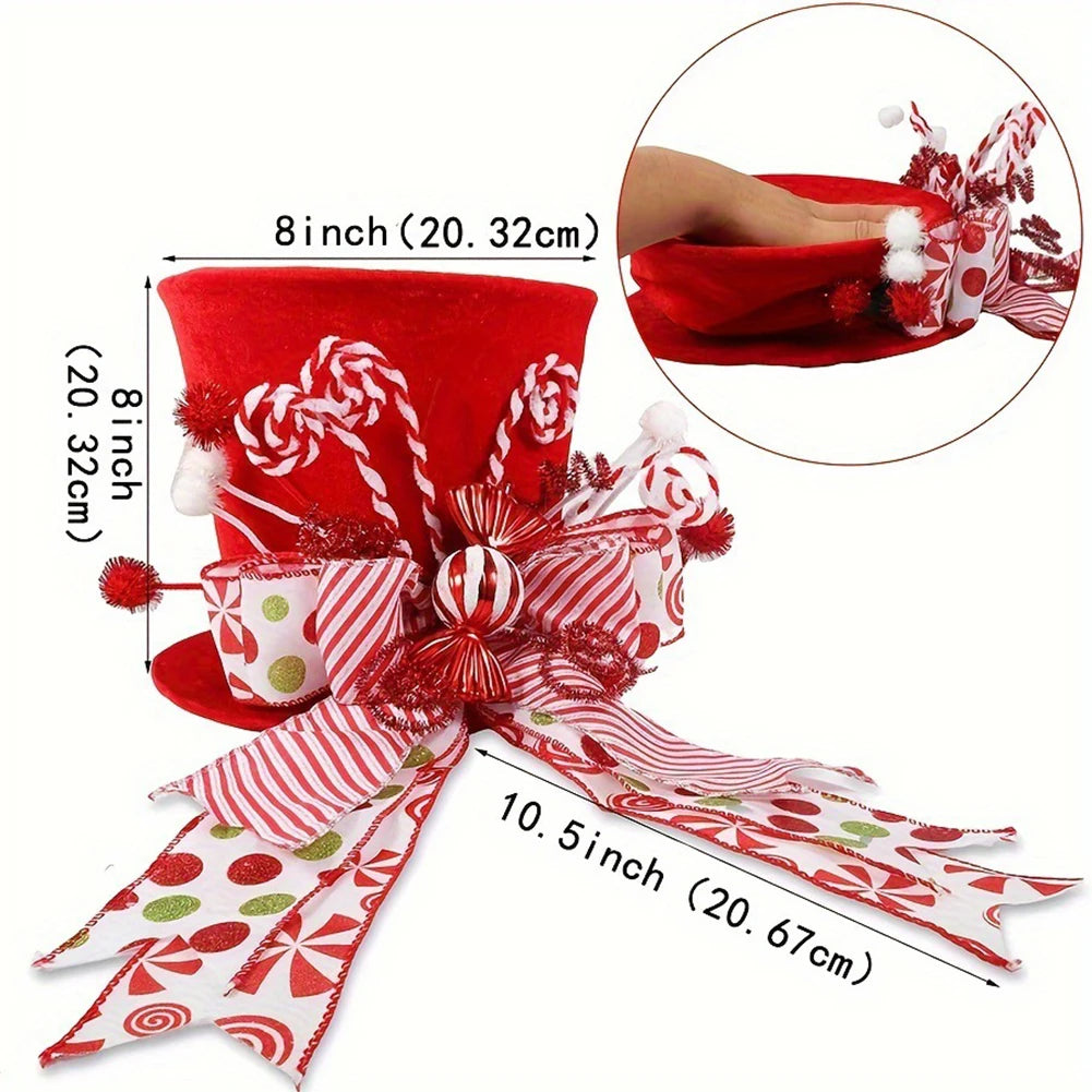 Christmas Celebration Red White Holiday Decoration Festive Accessory Great Holiday Centerpiece Versatile Usage For Holiday Table