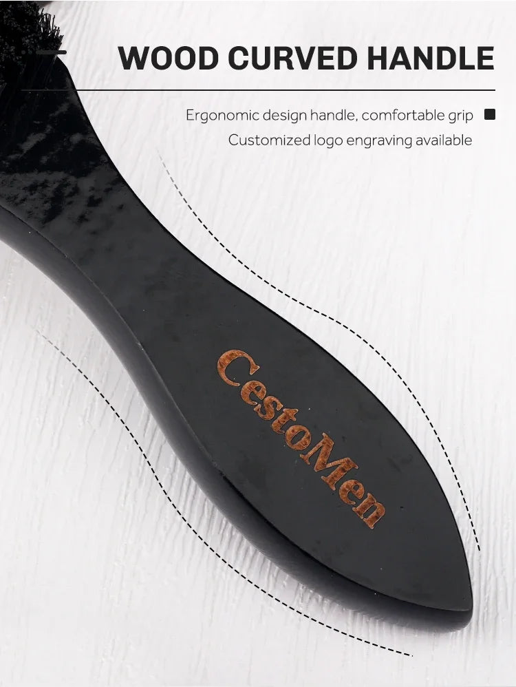 Professional Solid Wood Hairdressing Soft Hair Cleaning Brush Barber Neck Duster Brush Hair Remove Comb Hair Styling Tools Combs