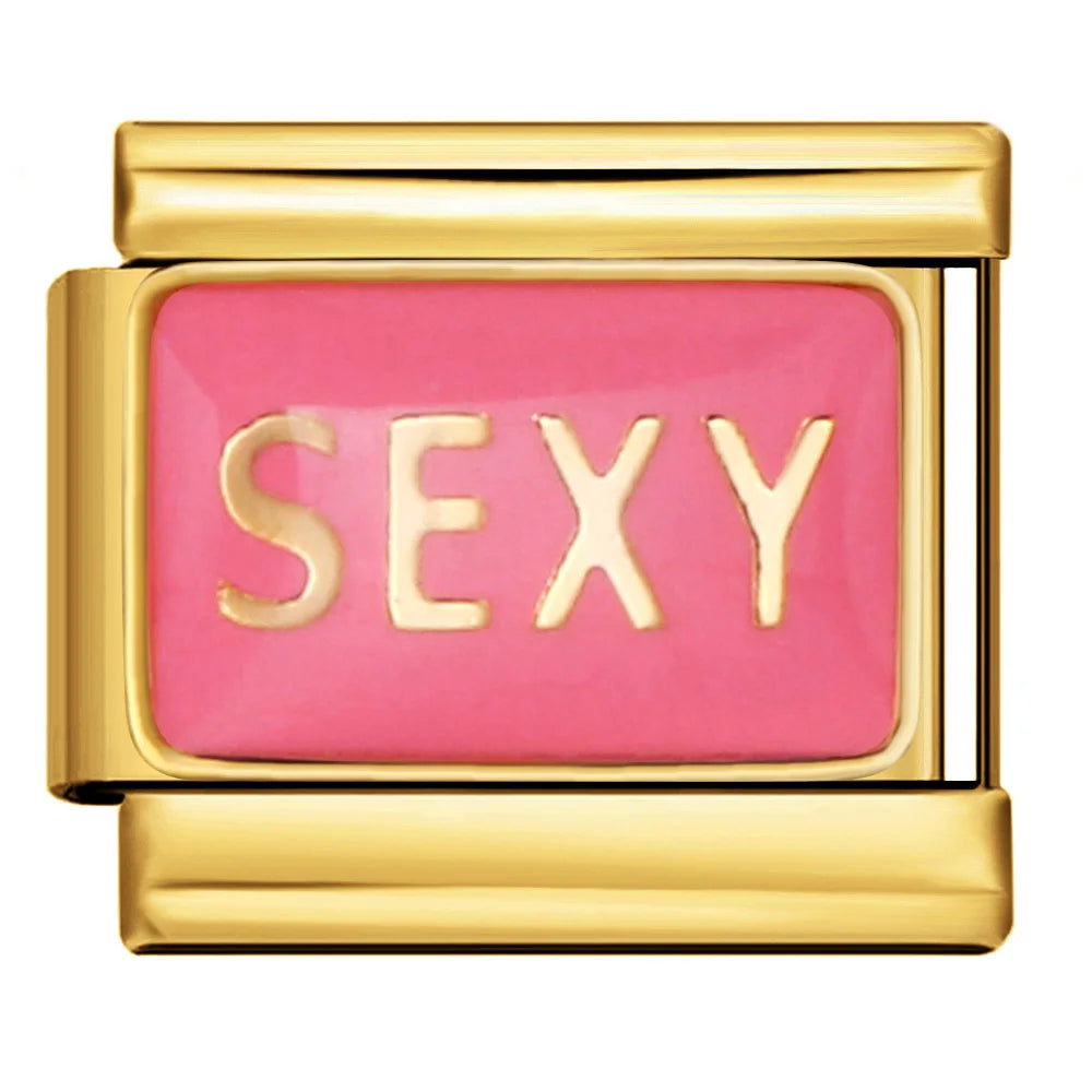 New Personalized English Words 100% DAD NANA LOVE SEXY Italian Charm Link Fit 9mm Stainless Steel Making DIY Bracelet Jewelry