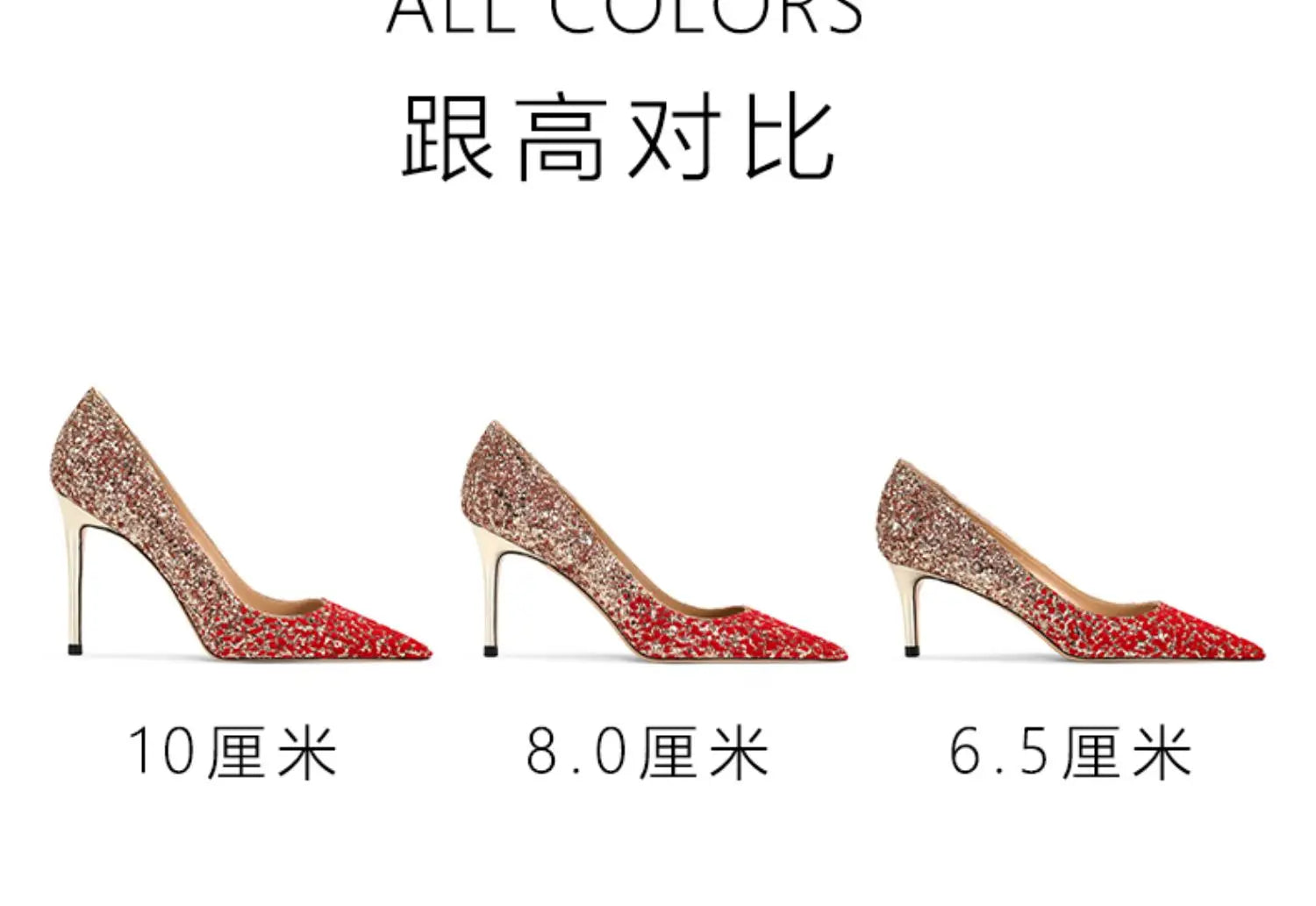 Heels for women luxury women's High Heels Pointed Toe Glitter Red Designer Pumps Wedding Bridal Valentine Ladies shoes Women