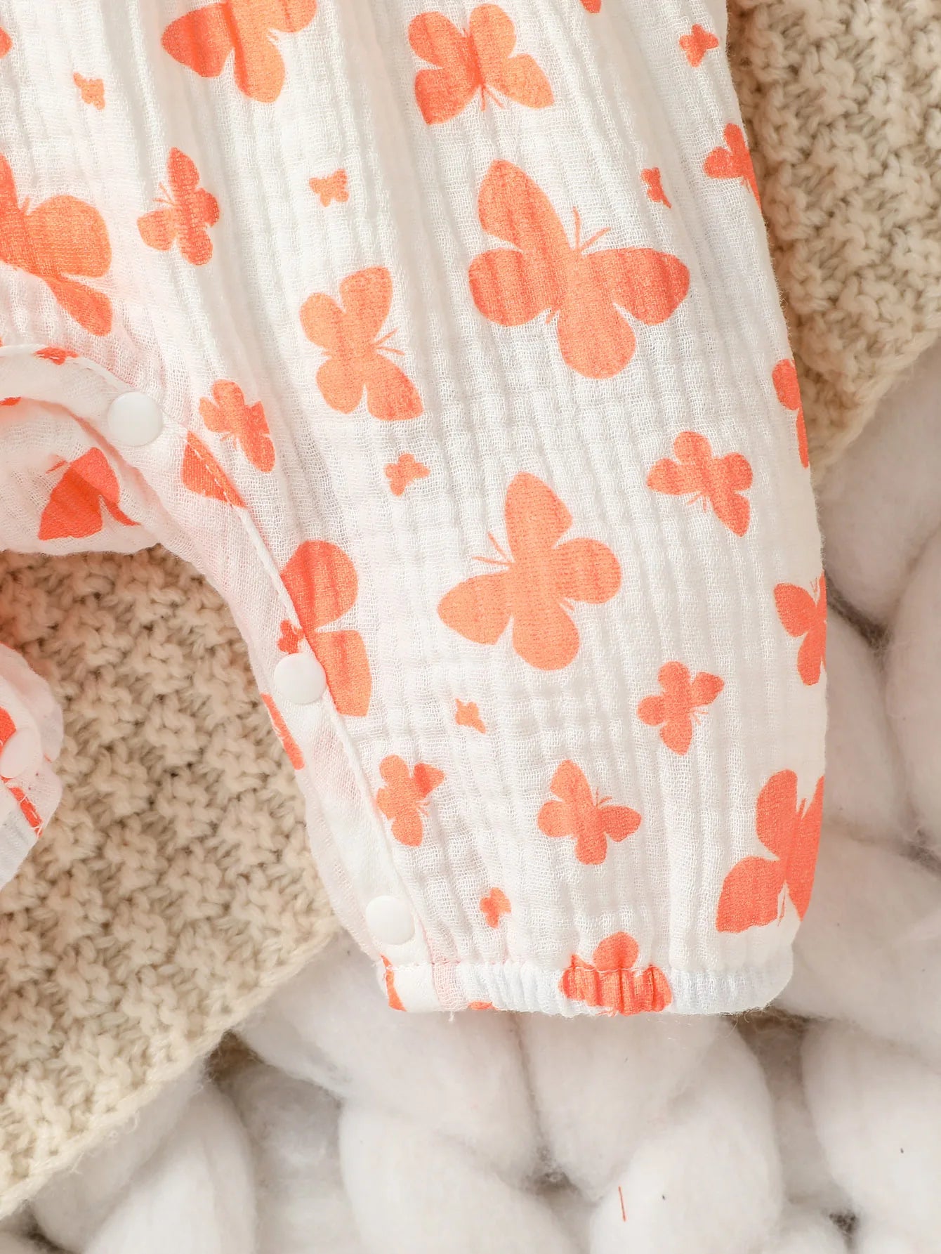 Baby Girl's All Seasons Long Sleeve Print Floral With Bow Daily Jumpsuit For Newborn-6M Clothes +Headband