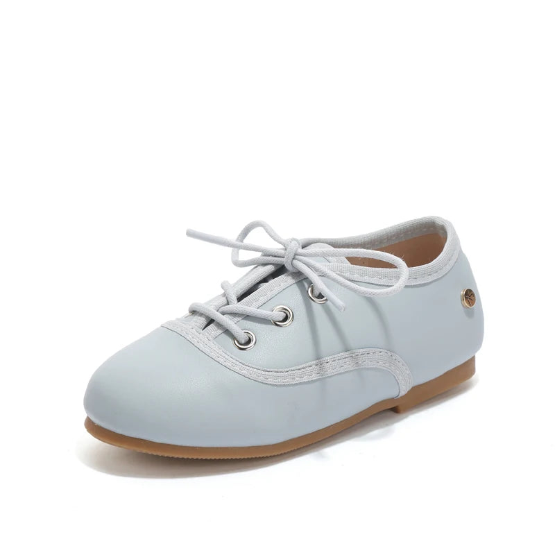 AS New Kids Shoes Children Beige Shoes Baby Boys Leather Shoes Toddler Princess Flats Girls Oxford Fashion Platform Mary Jane
