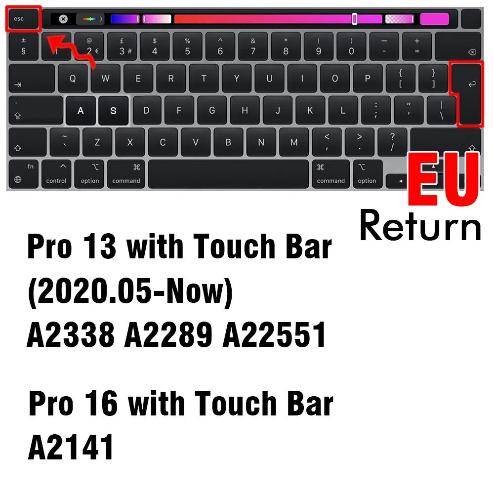 Keyboard Cover For Macbook Air 13 M2 Pro 13 M1 Pro 14 16 Max Silicone Protector Skin Case A2337 A2338 A2442 A2779 A2681 A2485