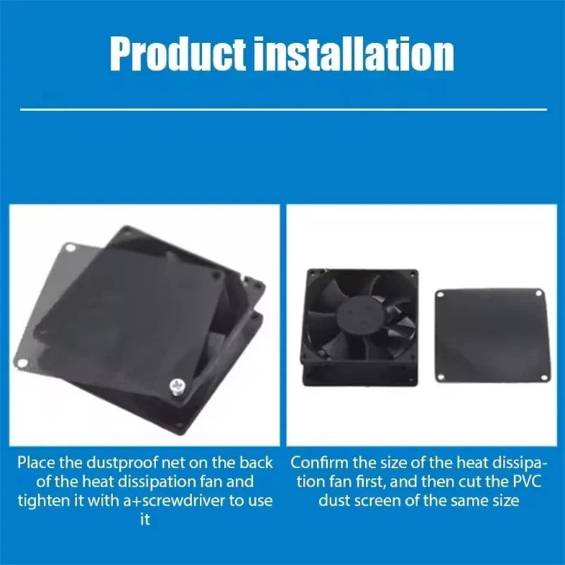 1M PC Chassis Cooling Dust Mesh PVC Net Guard Fan Cover Dust Filter Network Net Case Dustproof Net Cover for Computer