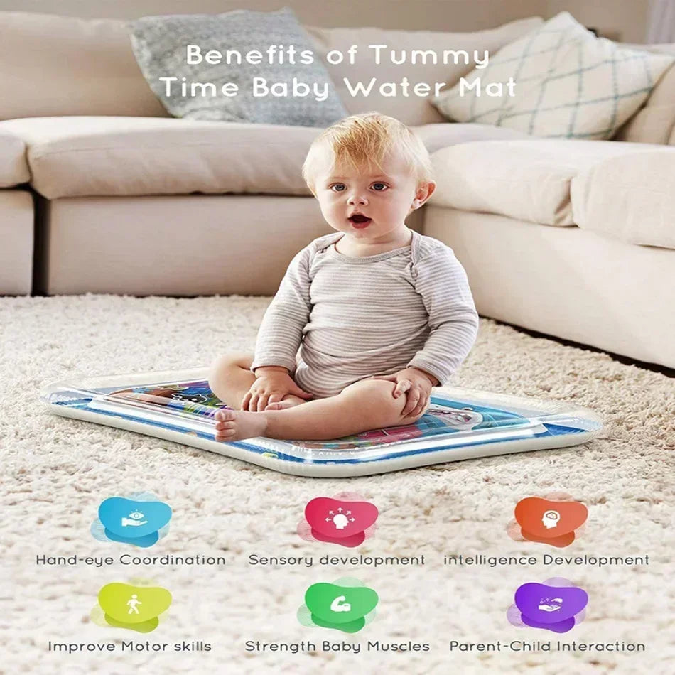 Baby Water Play Mat Inflatable Cushion PVC Infant Tummy Time Toddler Water Pad for Kids Early Education Developing Activity Toys