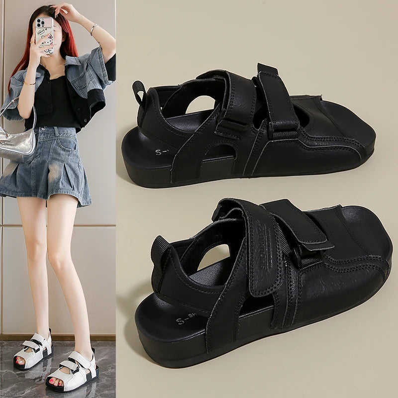 Summer Wedge Sandals for Women 2026 New Fashion Non Slip Beach Shoes Woman Lightweight Casual Platform Plus Size Sandals Women