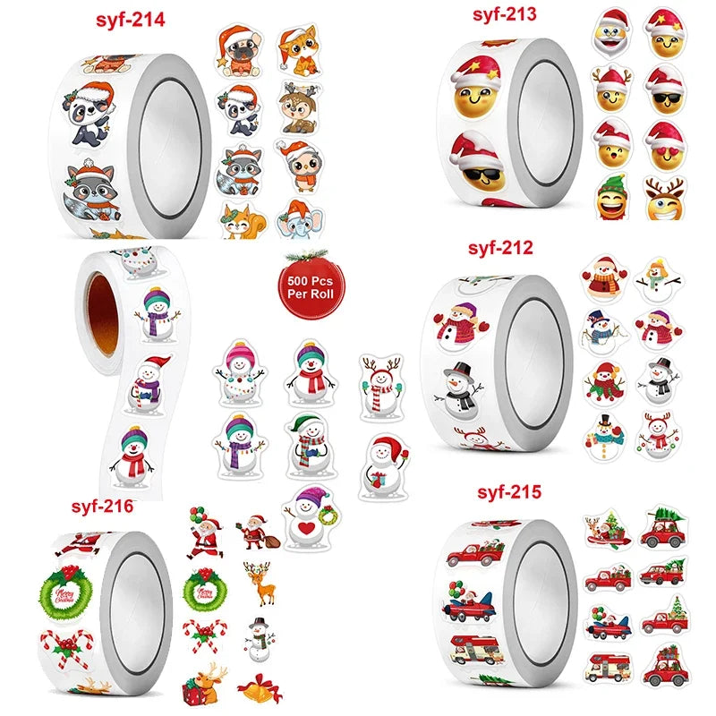 500PCs Cartoon Reward Sticker Roll Cute Love Labels Valentine's Day Sticker for Wedding Gift Decor Envelope Sealing Scrapbooking