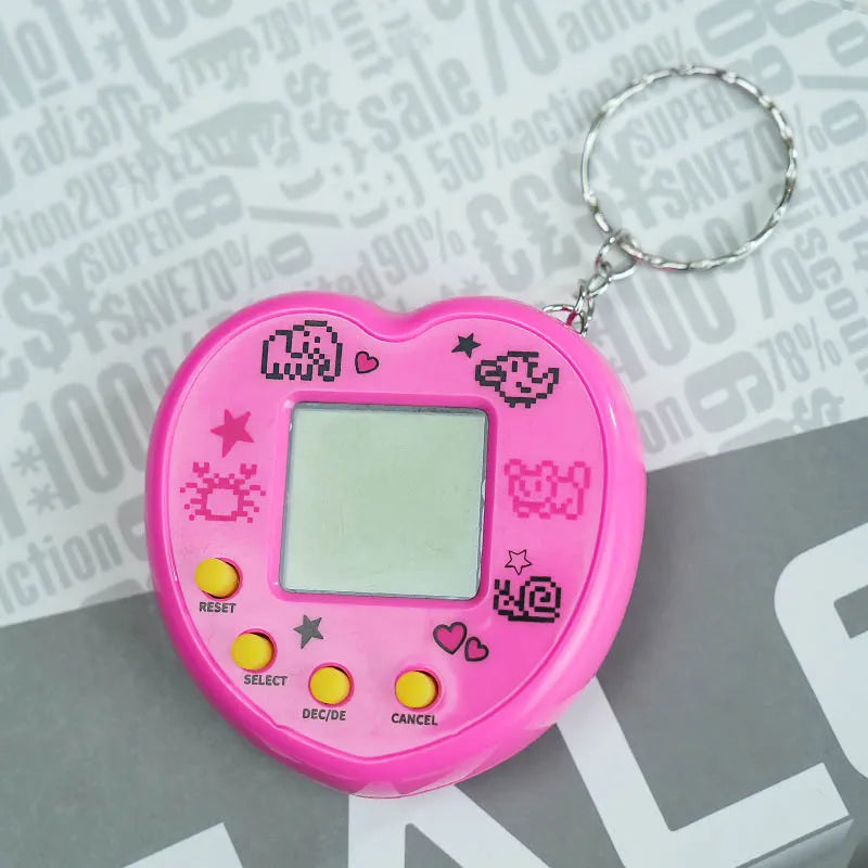1PCS Transparent Electronic Pets Game Handheld Game Console Toy Virtual Cyber Digital Pet Pixel Funny Gift Play Toy