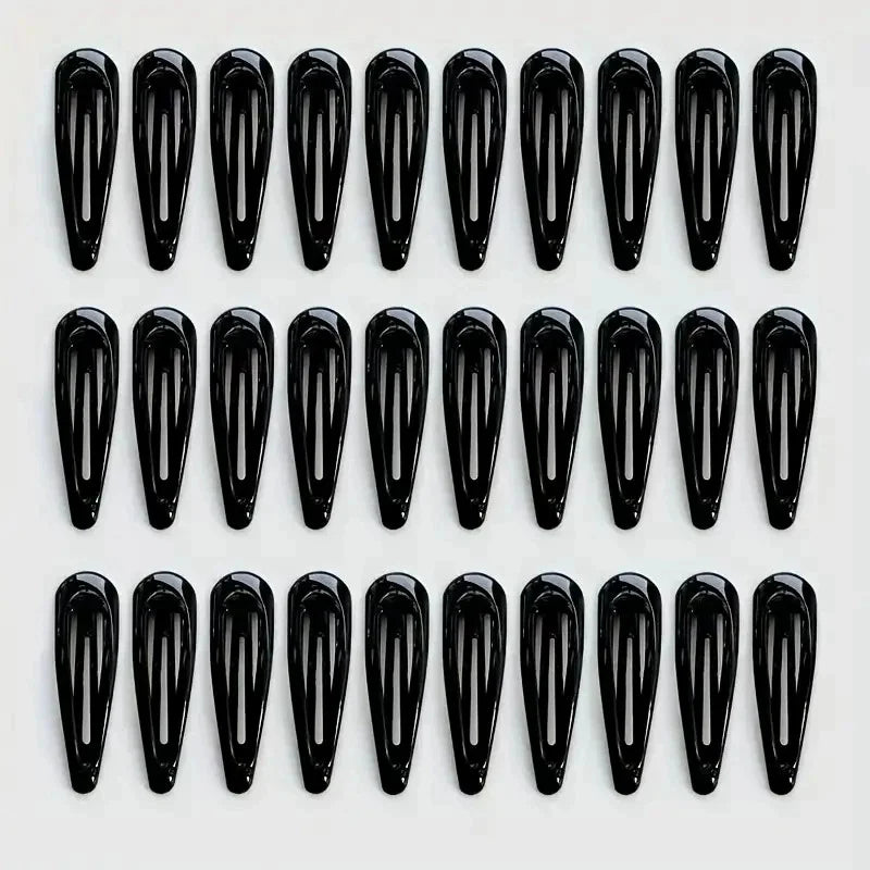 Candy Colour Snap Hair Clips Set – Glossy No-Slip Barrettes for Baby Girls