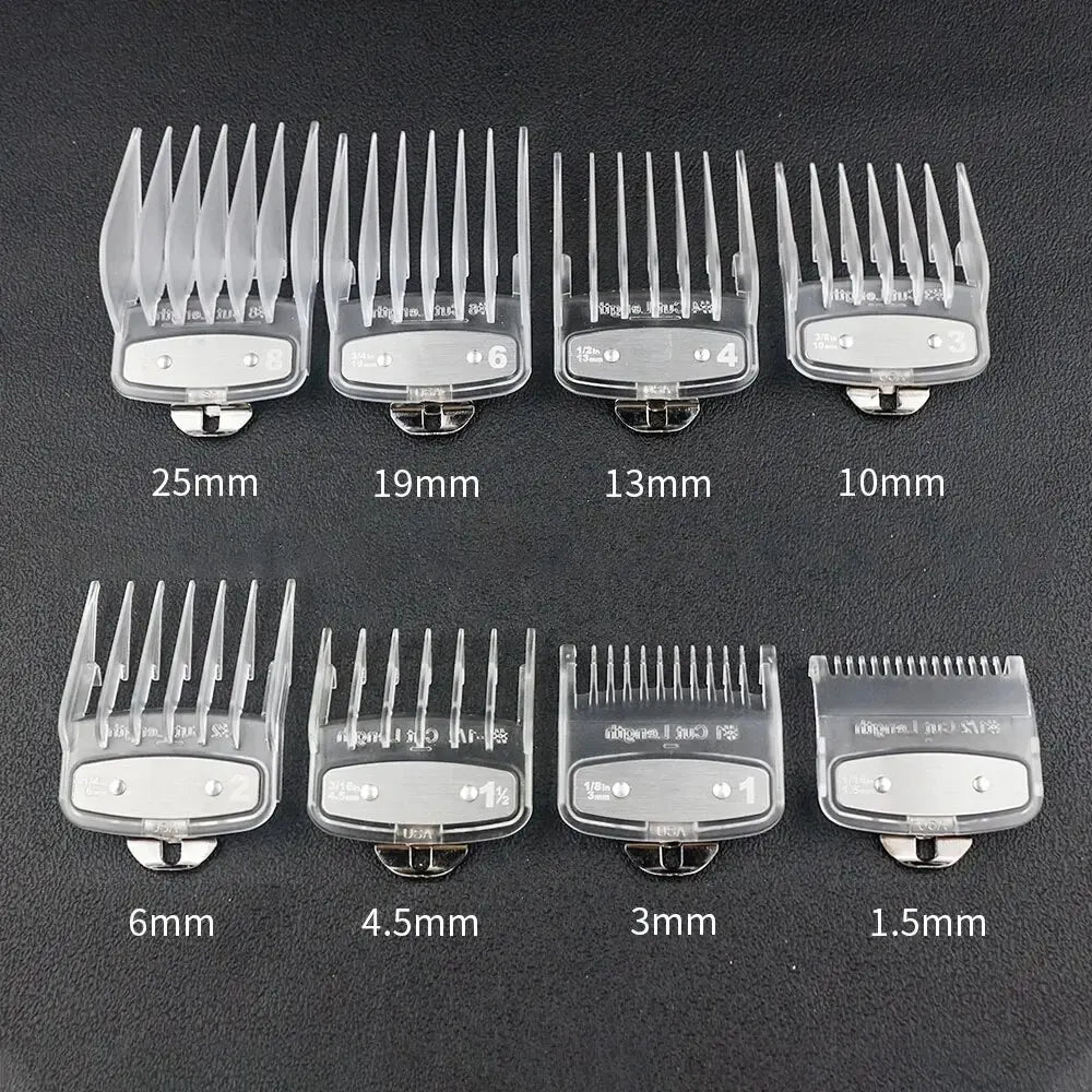 8pcs/set Professional Barber Hair Clipper Guide Combs For Wahl Trimmer Attachment Hair Cutting Limited Comb Salon Haircut Tools