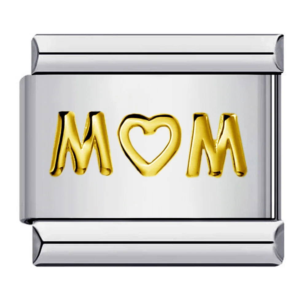 New Personalized English Words 100% DAD NANA LOVE SEXY Italian Charm Link Fit 9mm Stainless Steel Making DIY Bracelet Jewelry