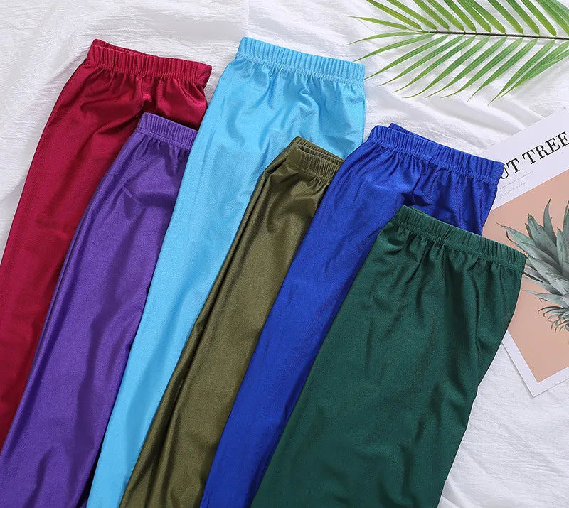 High Elastic Skinny Leggings Pencil Pants Slim Plus Size Trousers Shiny Yoga Pant For Female Sexy Skin Friendly Tight Legging