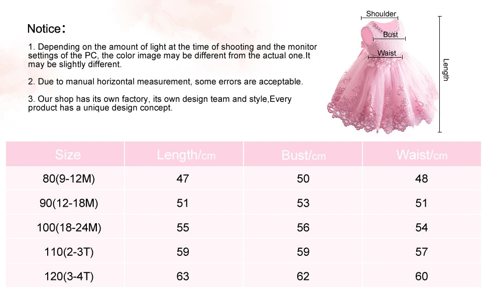 Infant Baby Flower Dress Toddler Girls Sleeveless Pearl Princess Pageant Birthday Lace Wedding Dress Children Formal Gown 6-24M