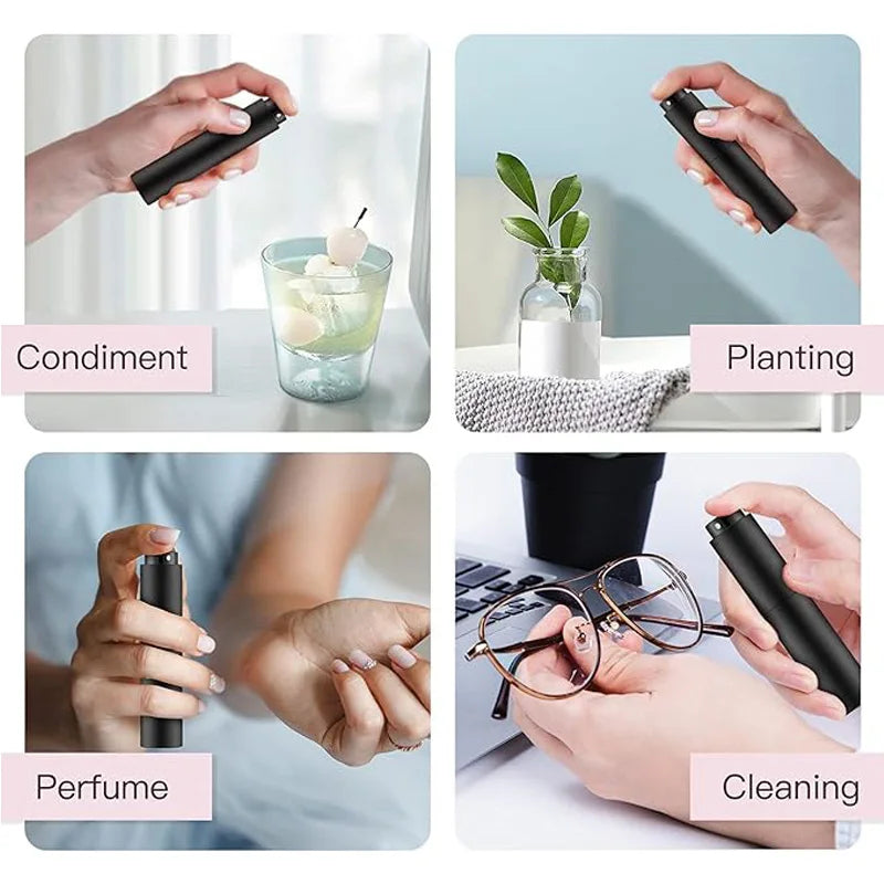 2Pcs 10ML Mini Cologne Spray Perfume Bottle Plastic Atomizer Pocket Size Refill Sample Empty  Portable Fragrance Dispenser