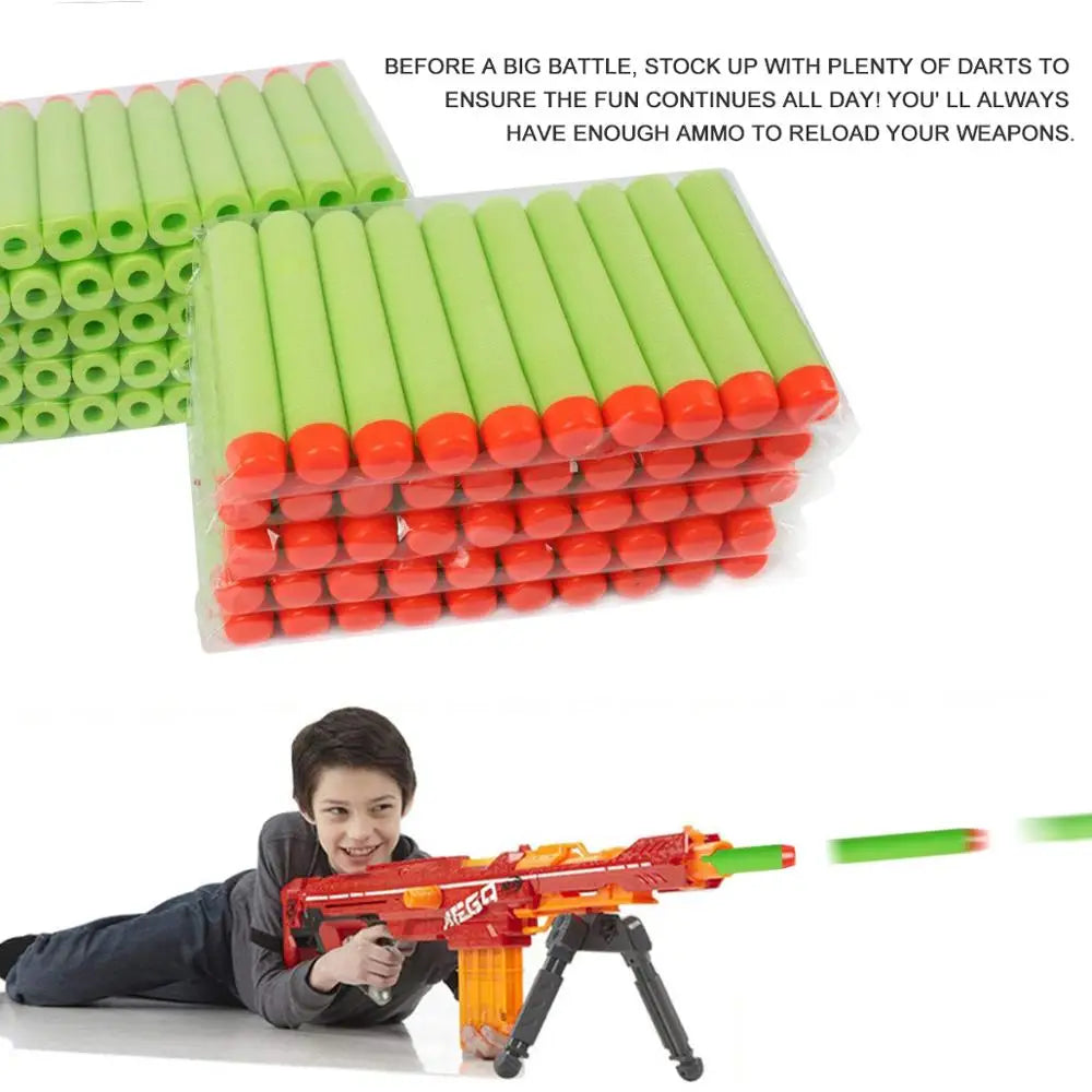 7.2cm 100pcs for Nerf Soft Bullets Darts Round Head Refill Sponge Darts Kids Children Toy Gun Bullets for NERF N-Strike Blasters
