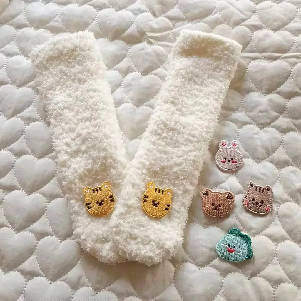 Baby Socks Winter Thick Warm Long Socks for Toddler White Autumn Winter PlushKnee Newborn Anti Slip Floor Socks Baby Accessories