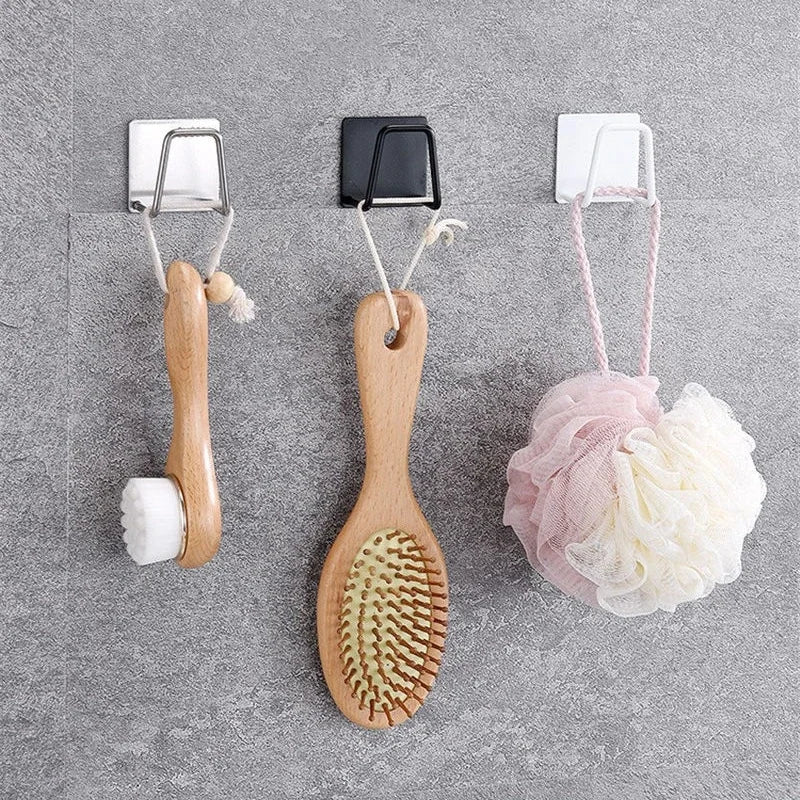 Kitchen Wall Hooks Accessories Storage Organizer Self Adhesive Drain Drying Rack Stainless Steel Sink Sponges Holder
