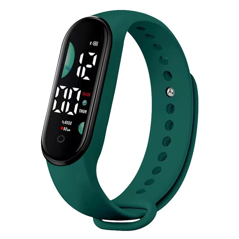 Fashion Sports Watch Electronic LED Digital Wristwatch for Women Casual Simple Silicone Touch Waterproof Bracelet Clock
