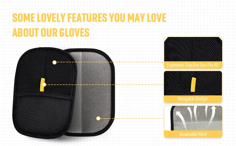 Pet Hair Removal Tool Reusable Static Removal Gloves, Double-Sided Grooming Gloves for Pets, Removes Pet Fur Hair for Carpets