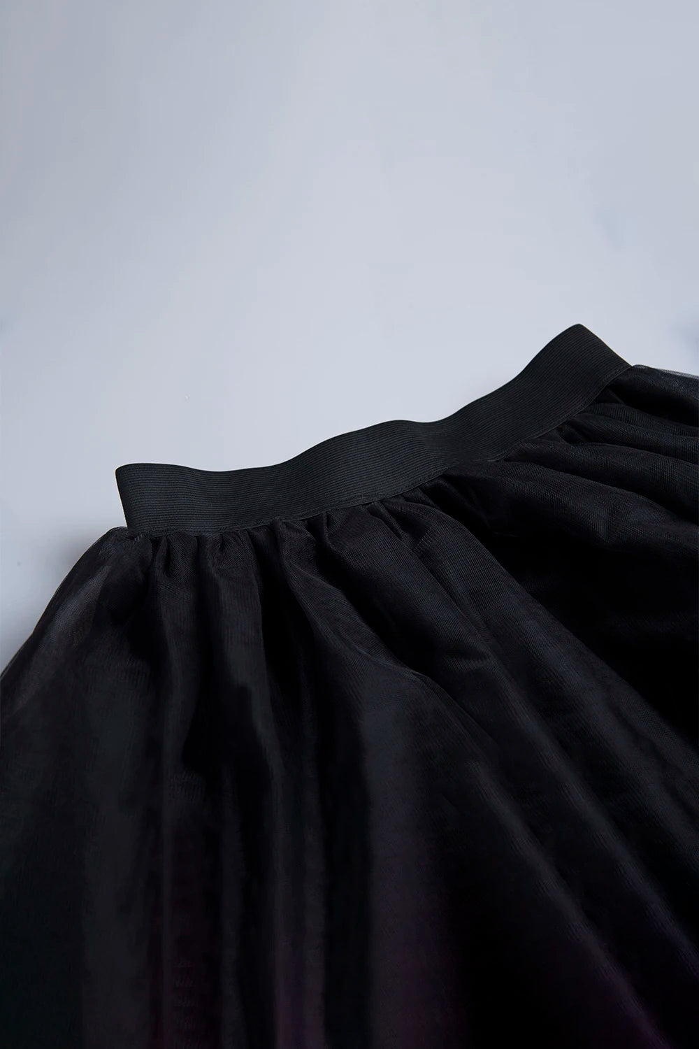 BABYONLINE Women Tiered Tulle High Low Skirts Elastic Waist Petticoat Puffy Long Tulle Skirt Female Maxi Skirt Free Size