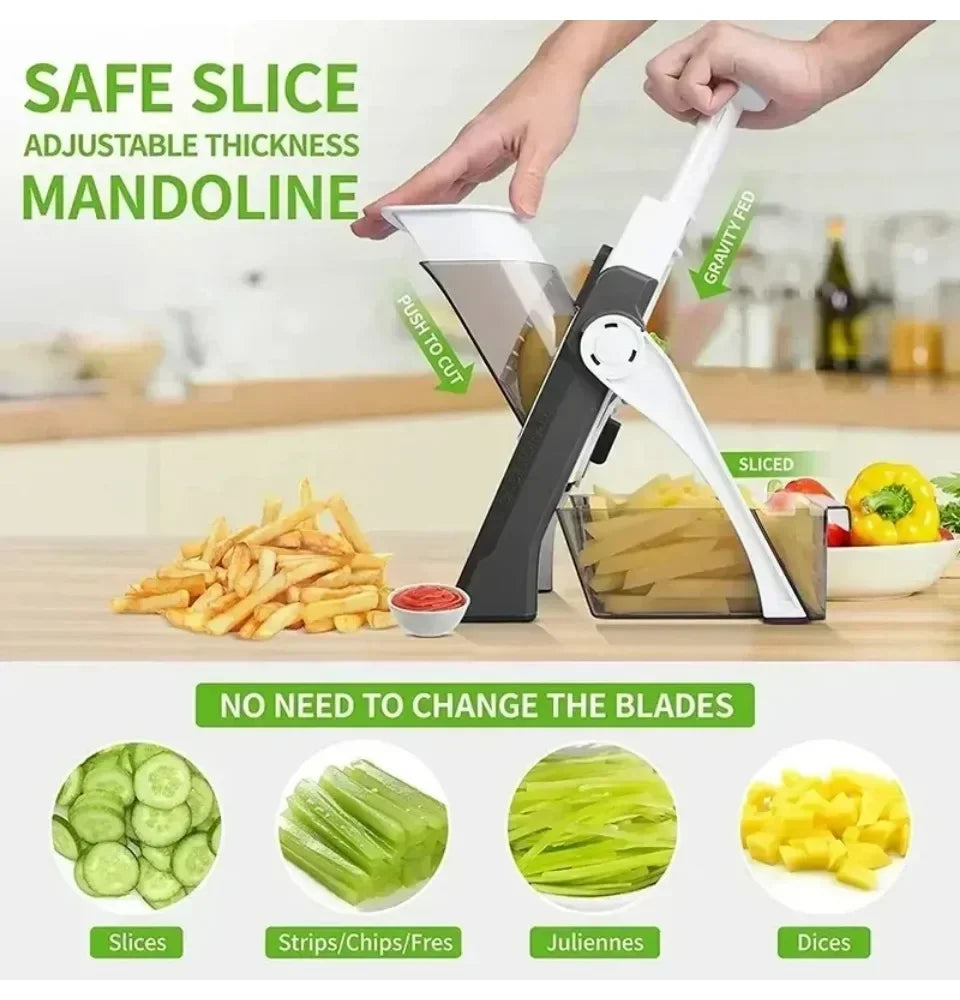 Manual Slicer Vegetable Cutter Vegetable Fruit Food Chopper Cutter Multifunction Adjustable Kitchen Accessories Home Gadgets