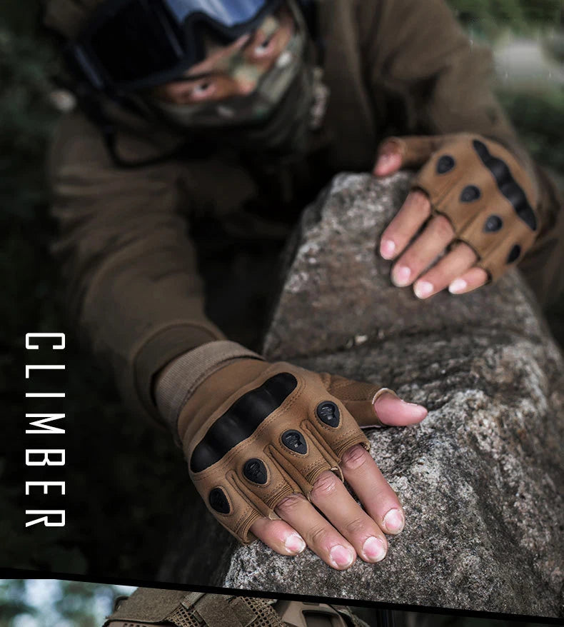 Tactical Gloves Cycling Men Women Half Finger Hard Shell Gloves Spring Summer Training Combat Protection Motorcycle Gloves Climb