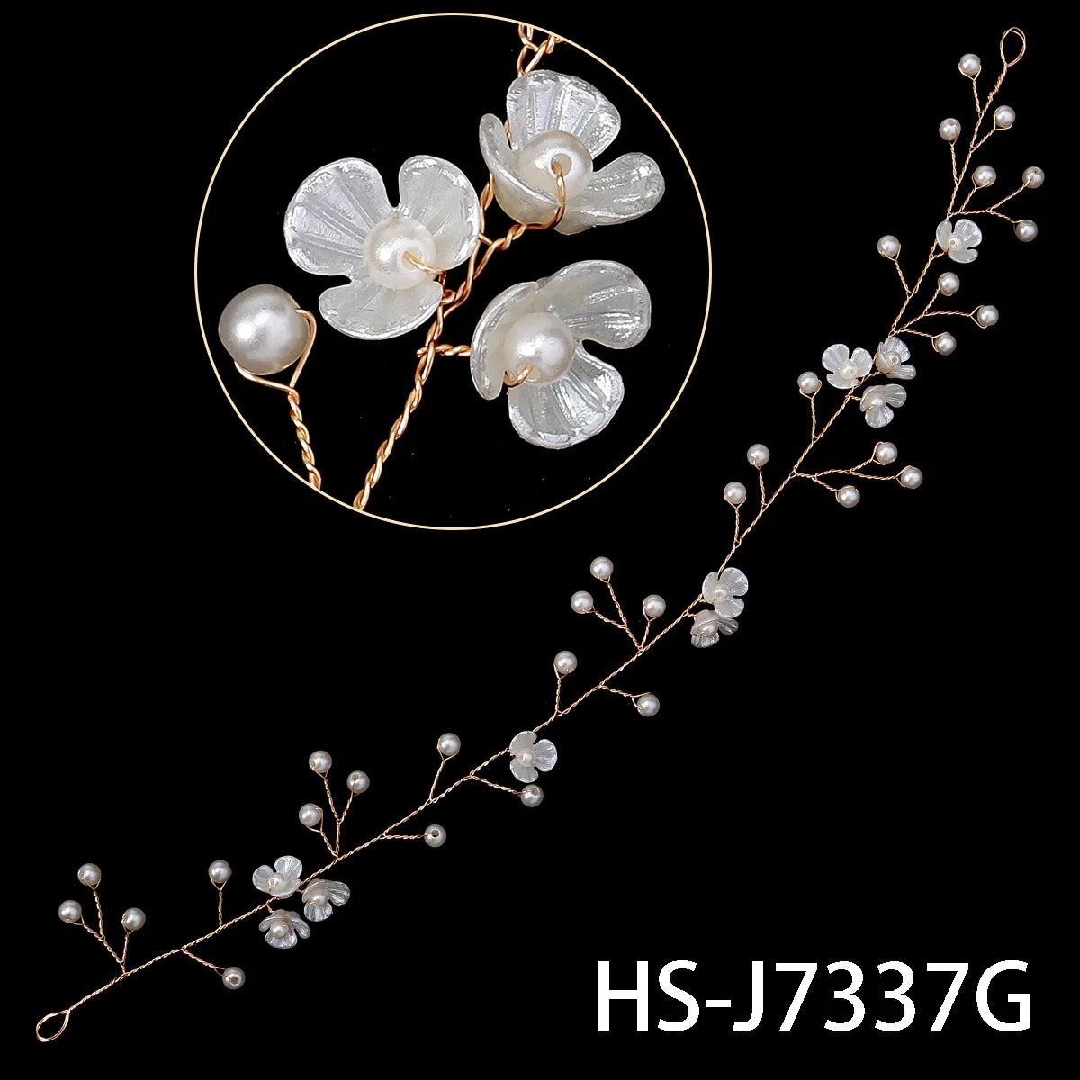 Elegant Flower Pearl Wreath Headband Bride Wedding Dress Accessories Garland Headdress Bride Hair Band Hairvine Wedding Jewelry