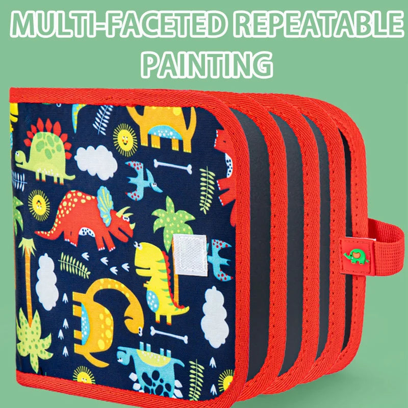 Erasable Doodle Book for KidsToddlers Toys Reusable Drawing Pads with 12 Watercolor Pens Preschool Toy Trip Writing Painting Set