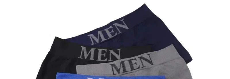 5PCS Men’s High Elastic Breathable Boxer Briefs Comfortable Soft Underwear Solid Color Panties for Daily Wear