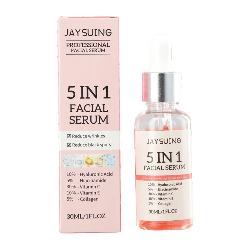 1/2/3/5/10Pcs 5 In 1 Hyaluronic Acid Face Serum Moisturizing Vitamin C collagen Lightning Facial Serum Shrink Pores Skin Care